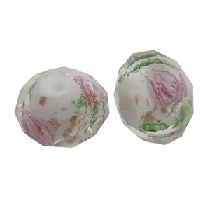 Handmade Gold Sand Lampwork Beads