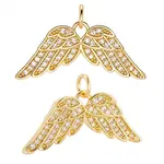 6Pcs Brass Micro Pave Cubic Zirconia Cross Pendants