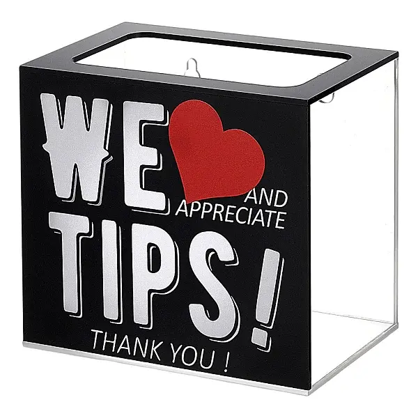 Acrylic Donate Tips Storage Boxes