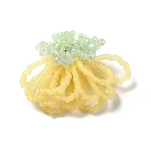 Glass Beads Braided Flower Cabochons