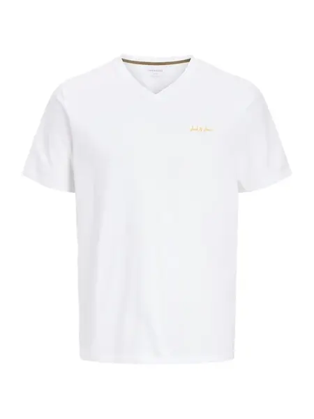 JACK & JONES Tričko  zlatá žltá / biela