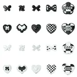 20Pcs 20 Styles Baking Paint Alloy Beads