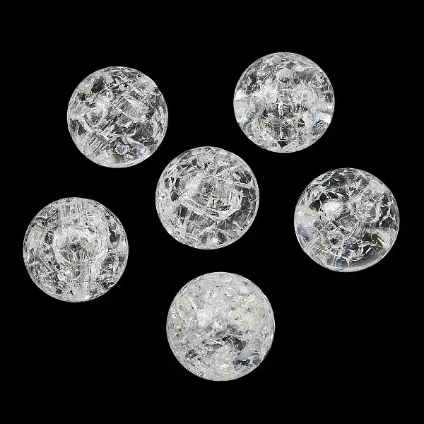 Transparent Crackle Acylic Beads