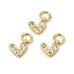 Brass Micro Pave Cubic Zirconia Charms
