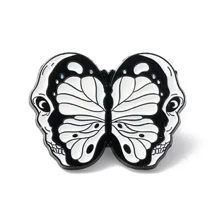 Skull Butterfly Enamel Pin