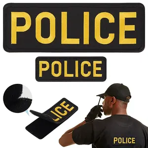 Security Personnel Polyester Embroidered Appliques