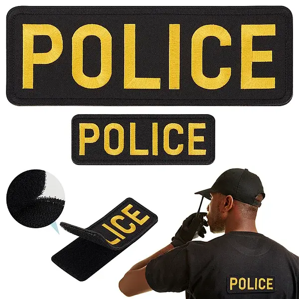 Security Personnel Polyester Embroidered Appliques