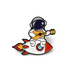 Spaceman Play the Guitar Enamel Pin