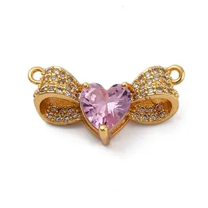 Brass Micro Pave Cubic Zirconia Pendants