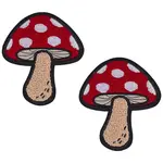 2Pcs Polyester Towel Embroidery Cloth Iron on Patches