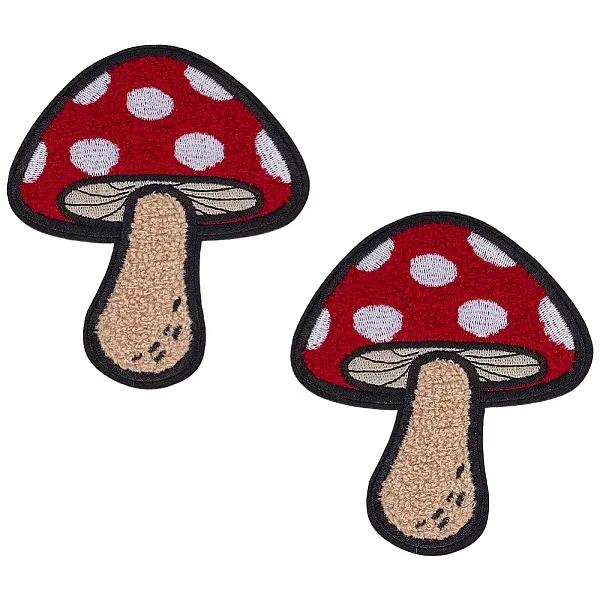 2Pcs Polyester Towel Embroidery Cloth Iron on Patches
