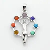 Platinum Plated Alloy Gemstone Pendants