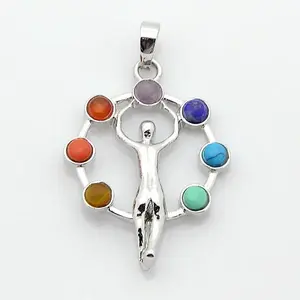 Platinum Plated Alloy Gemstone Pendants