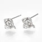 Brass Cubic Zirconia Stud Earring Findings