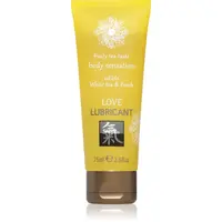 HOT Shiatsu Love lubrikační gel s příchutí White Tea & Peach 75 ml