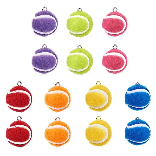 14Pcs 7 Colors Cloth Fabric Pendants