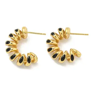 Rack Plating Brass Stud Earrings