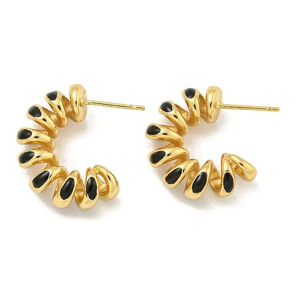 Rack Plating Brass Stud Earrings