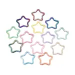 Spray Painted Electroplate Alloy Spring Gate Rings