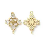 Brass Pave Cubic Zirconia Connector Charms