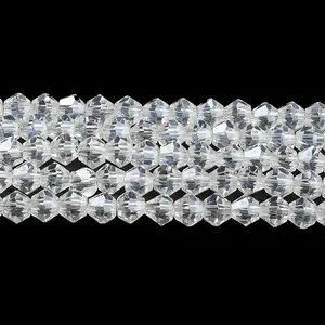 Transparent Electroplate Glass Beads Strands