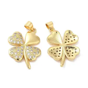 Brass Micro Pave Cubic Zirconia Pendants