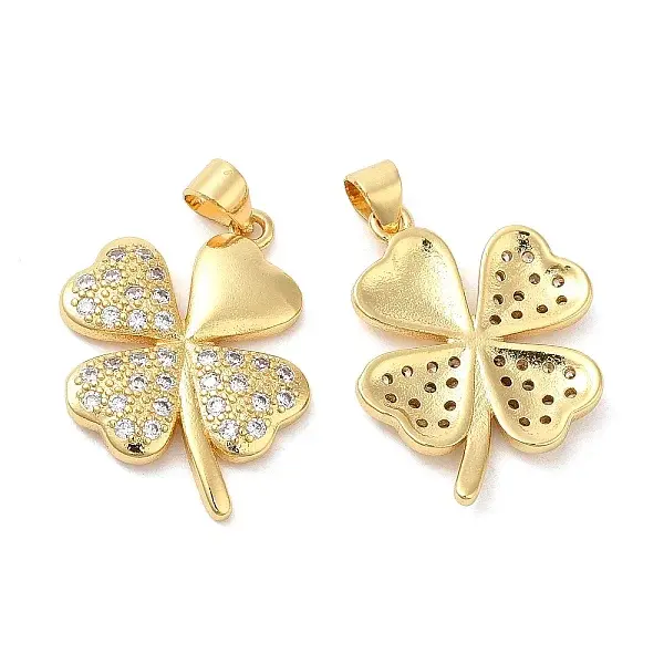 Brass Micro Pave Cubic Zirconia Pendants