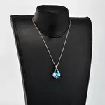 Teardrop AB Color Plated Electroplate Glass Pendant Necklaces