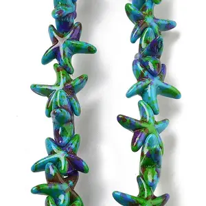 Synthetic Turquoise Dyed Beads Strands