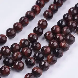 Natural Red Tiger Eye Stone Bead Strands
