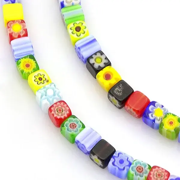 Handmade Millefiori Glass Lampwork Bead Strands