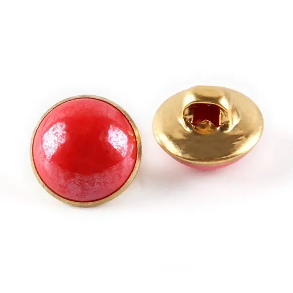 1-Hole Brass Resin Button