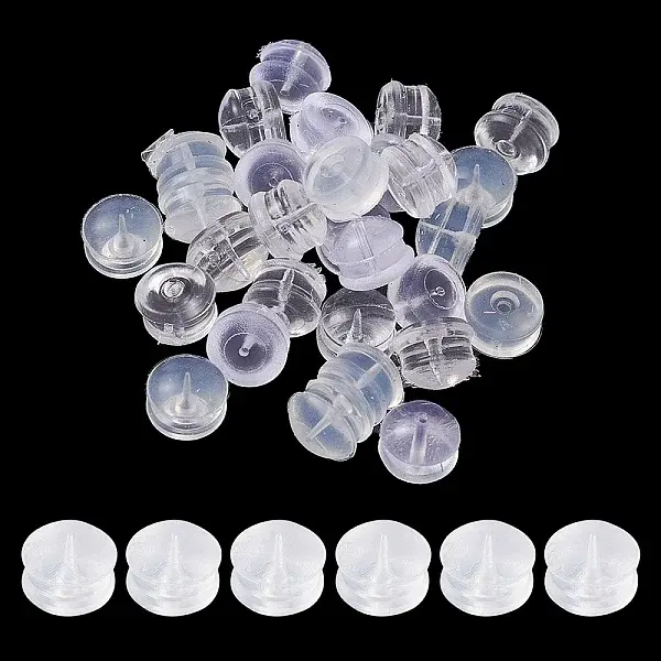 30Pcs 3 Style Silicone & Rubber Ear Nuts