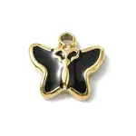 304 Stainless Steel Black Enamel Charms