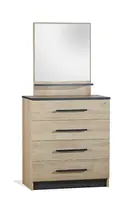 Šuplíková komoda se zrcadlem colin - dub kestína/šedá