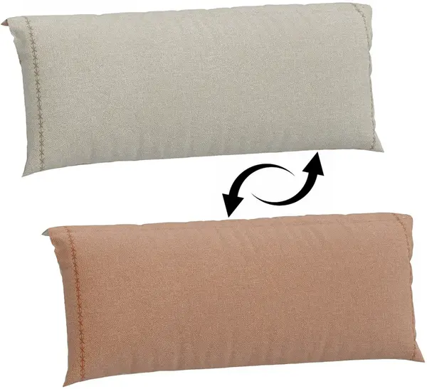 Opěrný oboustranný polštář 120x200cm kendra - béžová/oranžová