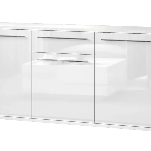 Široká kombinovaná komoda tiana ii - bílá