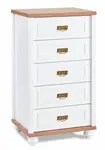 Zásuvková komoda lovely - bílá/ořech