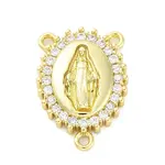 Brass Clear Cubic Zirconia Virgin Mary Chandelier Component Links