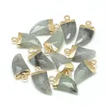 Natural Labradorite Pointed Pendants