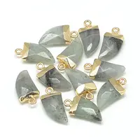 Natural Labradorite Pointed Pendants