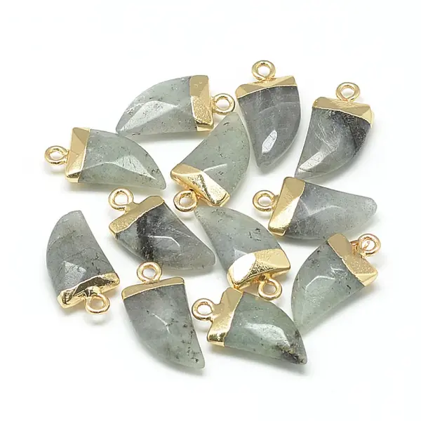 Natural Labradorite Pointed Pendants