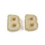 Brass Micro Pave Clear Cubic Zirconia Pendants