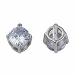 201 Stainless Steel Clear Cubic Zirconia Multi-Strand Links