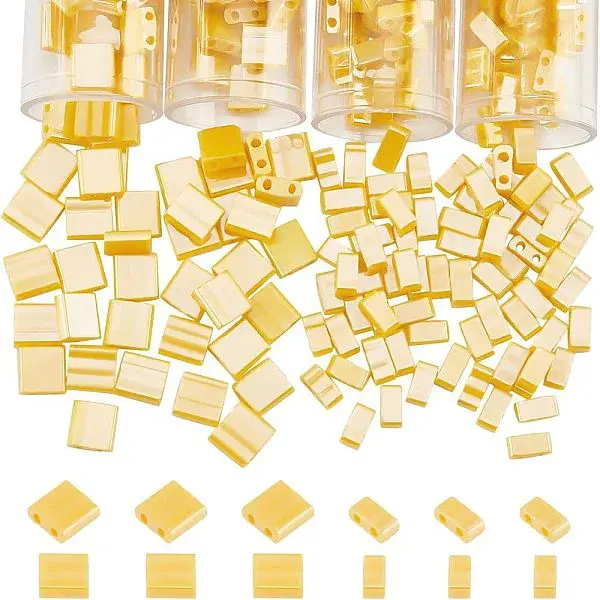 530Pcs 2 Style 2-Hole Glass Seed Beads