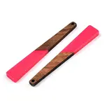 Opaque Resin & Walnut Wood Big Pendants