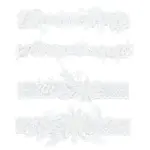 4 Style 4 pcs Polyester Lace Elastic Bridal Garters