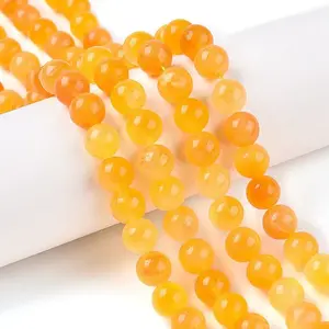 Dyed Natural White Jade Beads Strands