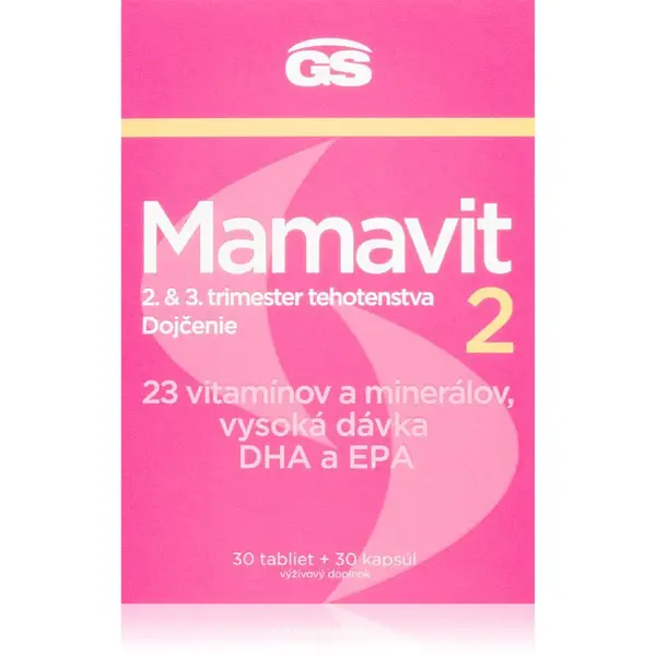 GS Mamavit 2 Těhotenství a kojení tablety a kapsle pro těhotné a kojící ženy 2x30 ks