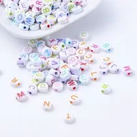Acrylic Horizontal Hole Letter Beads